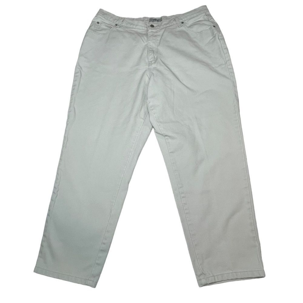 Just My Size JMS Jeans Womens 20P Beige Straight Leg High Rise Cotton 40x27